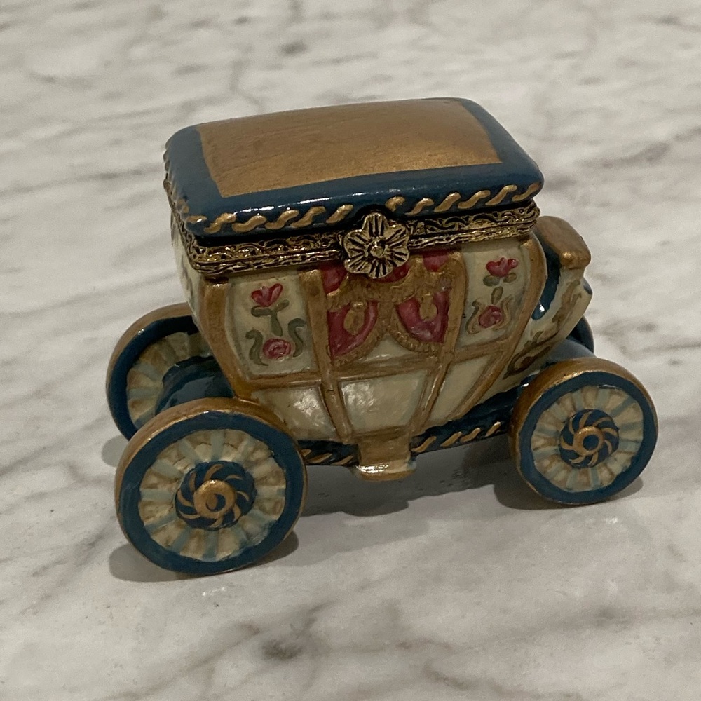 Cinderella Carriage Ceramic Trinket Box